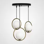 Подвесной светильник HOOP-TRIO Латунь, Круг, Диск от ImperiumLoft