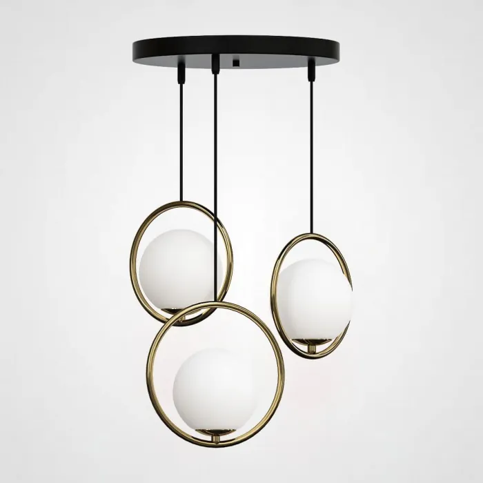 Подвесной светильник HOOP-TRIO Латунь, Круг, Диск от ImperiumLoft