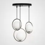 Подвесной светильник HOOP-TRIO Серебро, Круг, Диск от ImperiumLoft