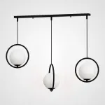 Подвесной светильник HOOP-TRIO Черный, Круг, Планка от ImperiumLoft
