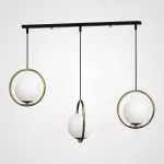 Подвесной светильник HOOP-TRIO Латунь, Круг, Планка от ImperiumLoft