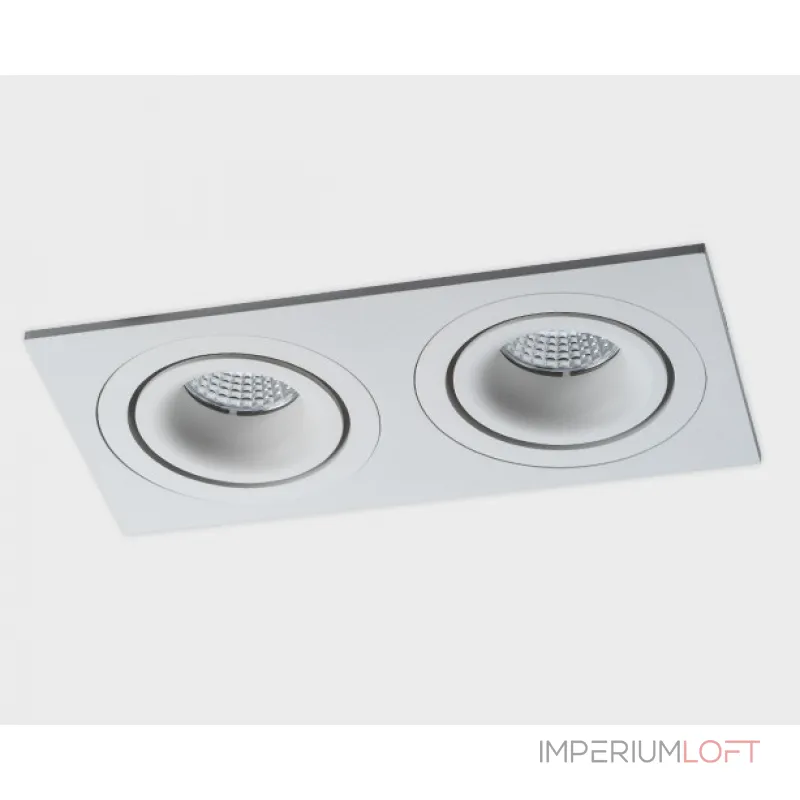 Светильник встраиваемый с рамкой IT02-008 white (2 шт.) + IT02-QRS2 white Светильник встраиваемый с рамкой IT02-008 white (2 шт.) + IT02-QRS2 white