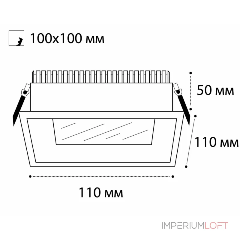 Светильник встраиваемый IT06-6019 black 3000K от ImperiumLoft