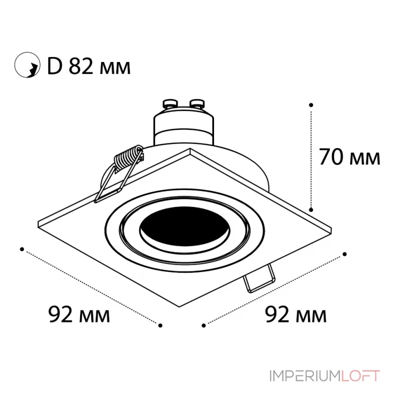 Светильник встраиваемый поворотный SAG103-4 white/white от ImperiumLoft Светильник встраиваемый поворотный SAG103-4 white/white от ImperiumLoft