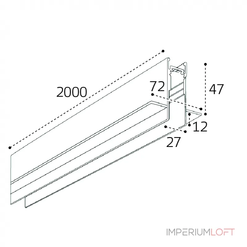Встраиваемый магнитный шинопровод IT012-5030 black от ImperiumLoft Встраиваемый магнитный шинопровод IT012-5030 black от ImperiumLoft