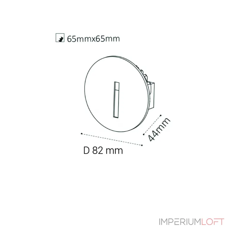 Подсветка встраиваемая DL 3034 black от ImperiumLoft