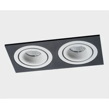 Светильник встраиваемый с рамкой IT02-008 white (2 шт.) + IT02-QRS2 black