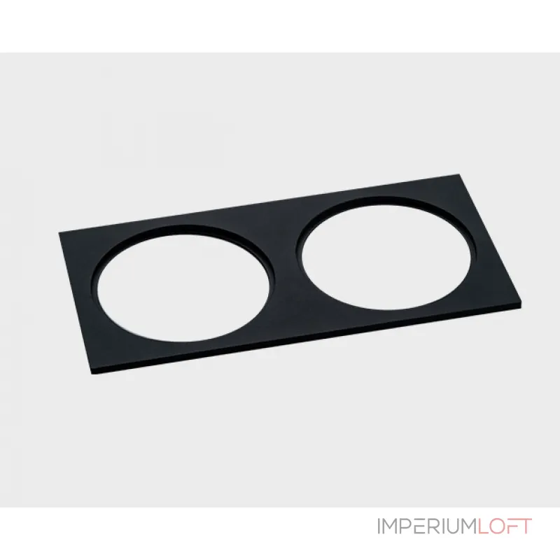Светильник встраиваемый с рамкой IT02-008 white (2 шт.) + IT02-QRS2 black