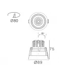 Светильник встраиваемый поворотный IT02-029 white 3000K от ImperiumLoft