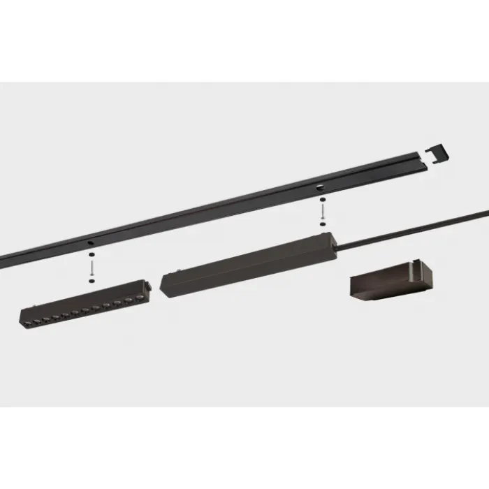 Накладной магнитный шинопровод IT09-9020 black tube от ImperiumLoft