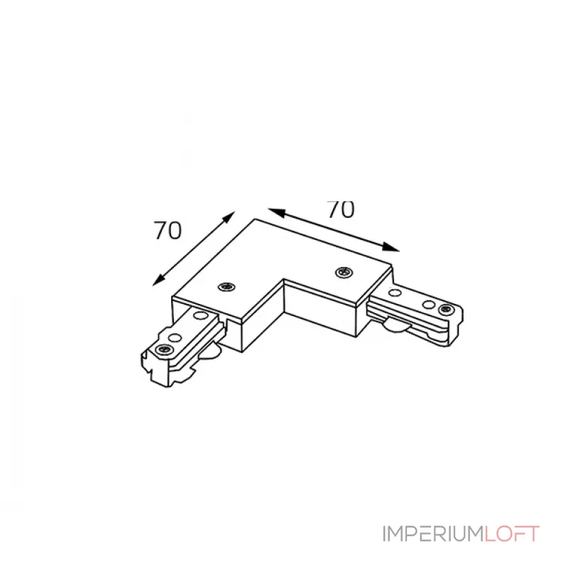 Соединитель угловой WSO 74 white от ImperiumLoft