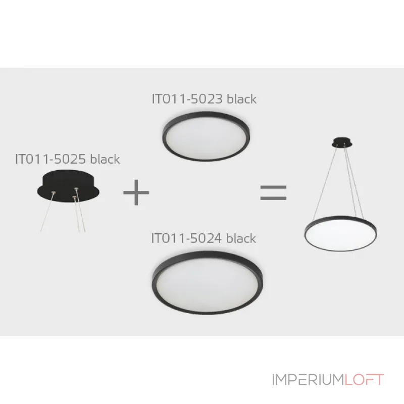 Светильник потолочный IT011-5023 black