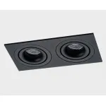 Светильник встраиваемый с рамкой IT02-008 black (2 шт.) + IT02-QRS2 black