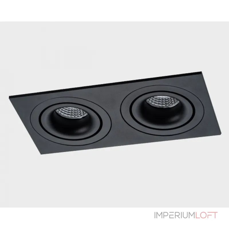 Светильник встраиваемый с рамкой IT02-008 black (2 шт.) + IT02-QRS2 black Светильник встраиваемый с рамкой IT02-008 black (2 шт.) + IT02-QRS2 black
