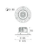 Светильник встраиваемый влагозащищенный IT02-028 gold 3000K