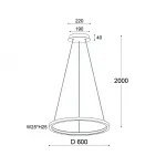 Подвесной светильник IT013-6027 gold 3000K