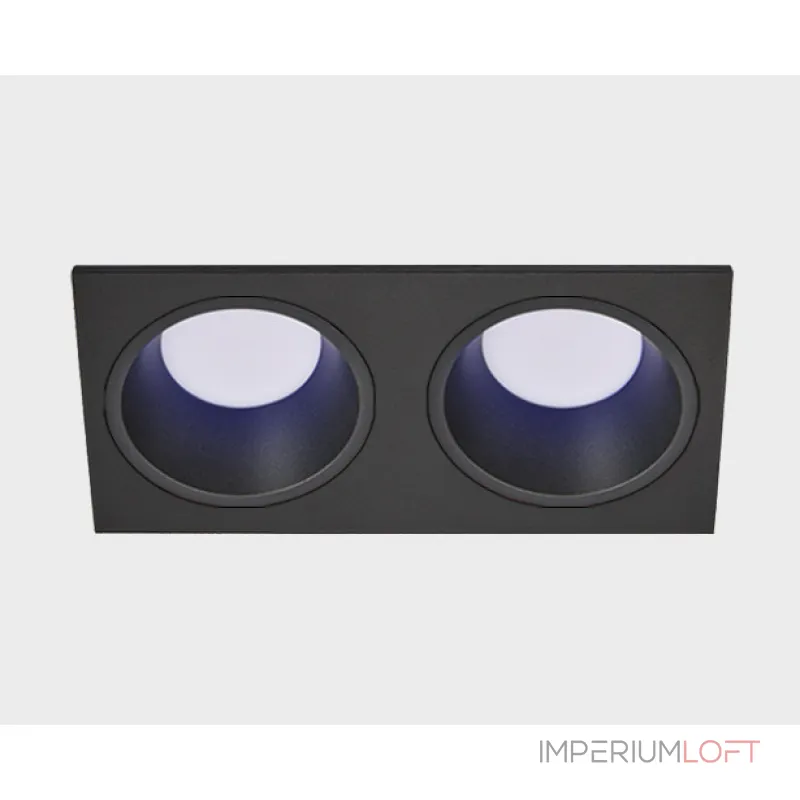 Светильник встраиваемый с рамкой IT08-8013 black 4000K 2 шт + IT08-8015 black