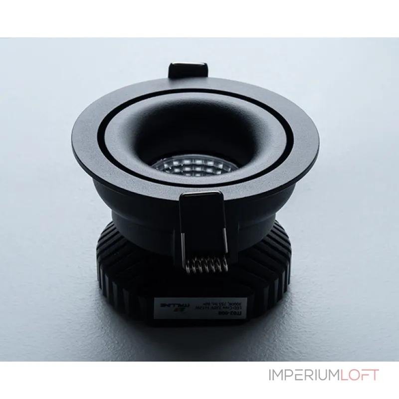Светильник встраиваемый с рамкой IT02-008 black (2 шт.) + IT02-QRS2 white