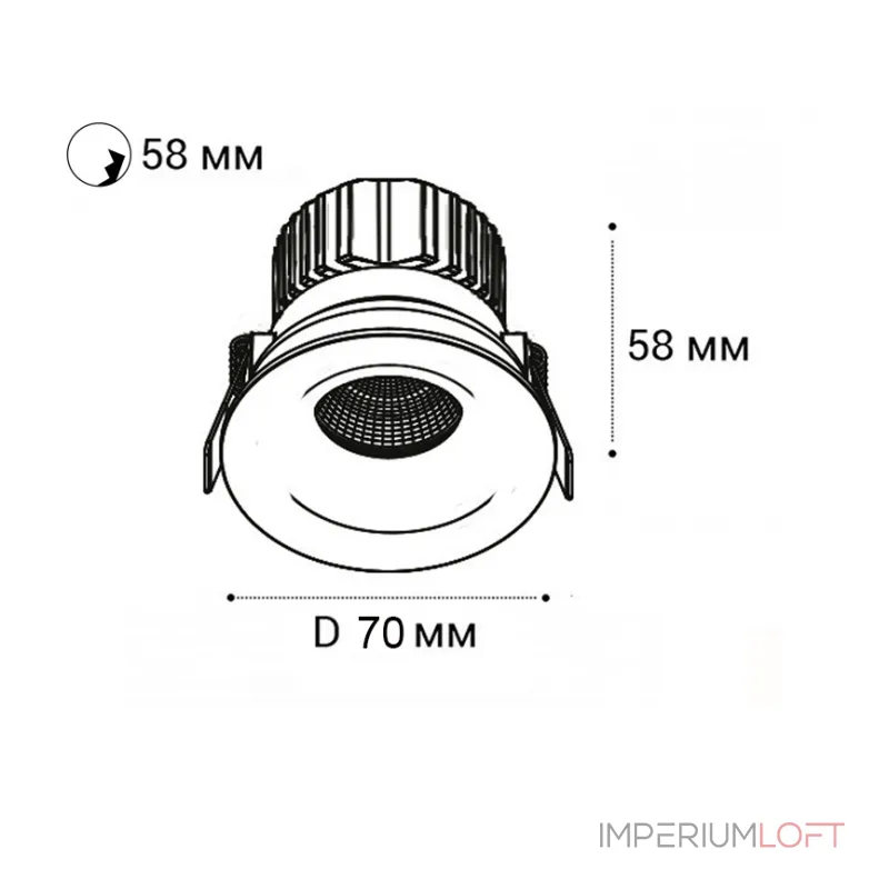 Встраиваемый влагозащищенный светильник Italline SP SOLO IT06-6023 black 4000K