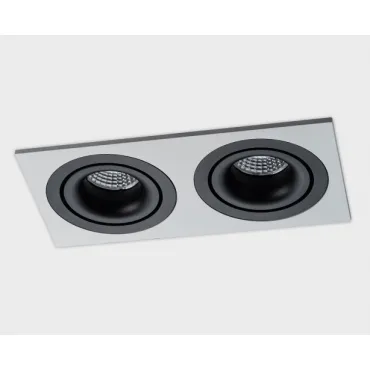 Светильник встраиваемый с рамкой IT02-008 black (2 шт.) + IT02-QRS2 white