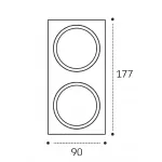 Рамка для встраиваемого светильника IT08-8038 black