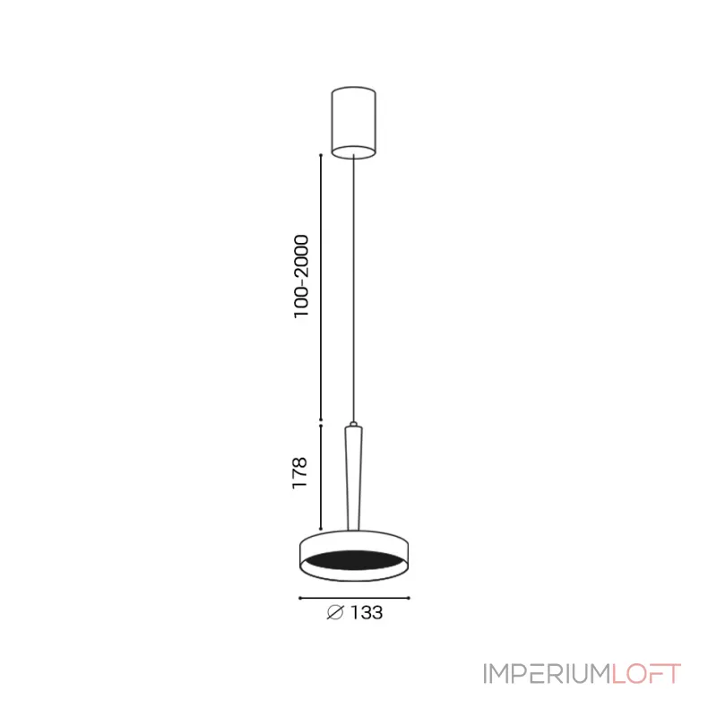 Подвесной светильник IT02-025 black 3000K + IT02-024 black Подвесной светильник IT02-025 black 3000K + IT02-024 black