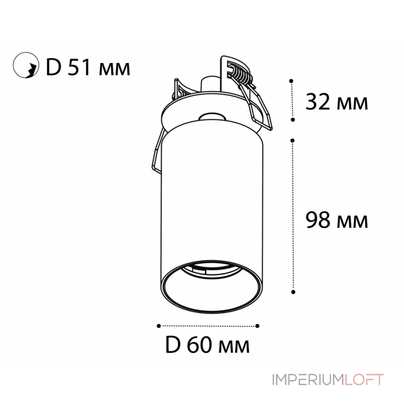 Светильник встраиваемый поворотный DANNY FR black от ImperiumLoft Светильник встраиваемый поворотный DANNY FR black от ImperiumLoft