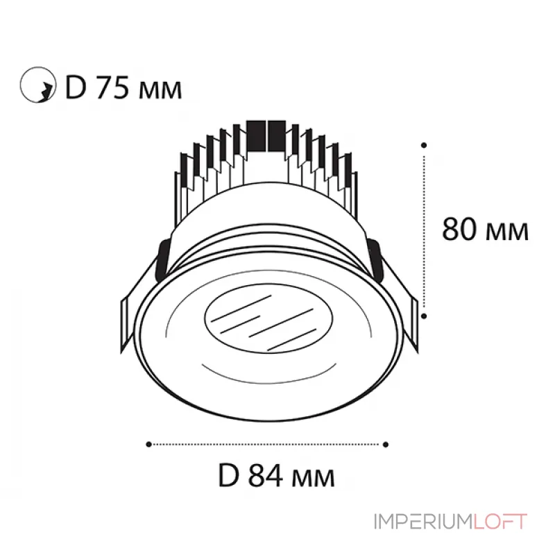 Светильник встраиваемый влагозащищенный IT06-6016 black 3000K