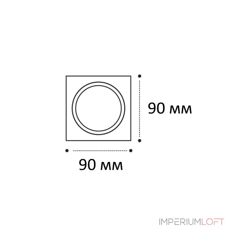 Рамка для встраиваемого светильника IT08-8037 black