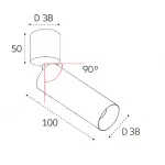 Светильник потолочный поворотный IT02-023 black 3000K