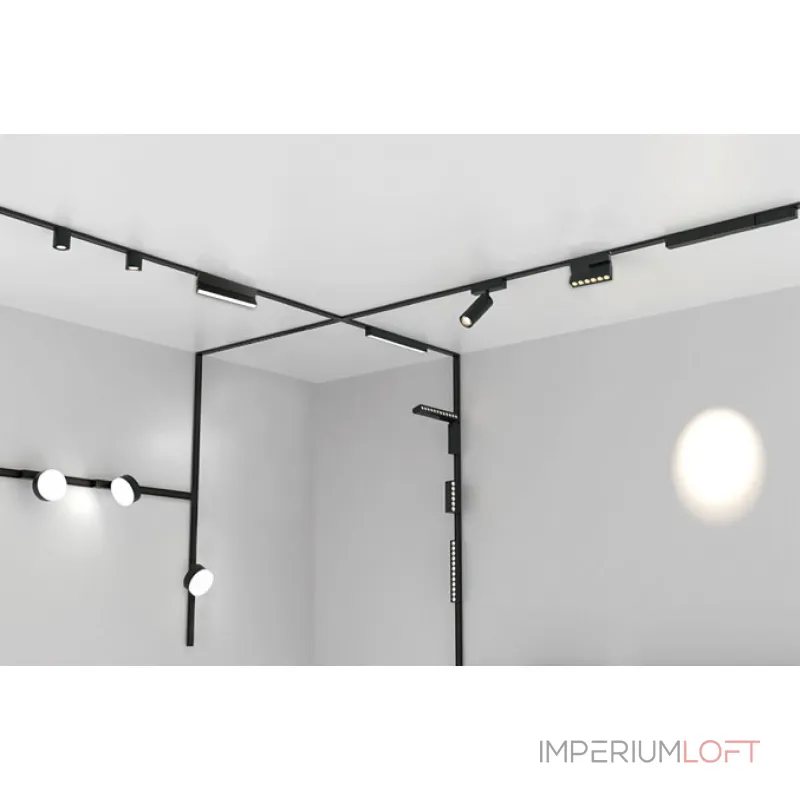 Накладной магнитный шинопровод IT09-9020 black от ImperiumLoft Накладной магнитный шинопровод IT09-9020 black от ImperiumLoft