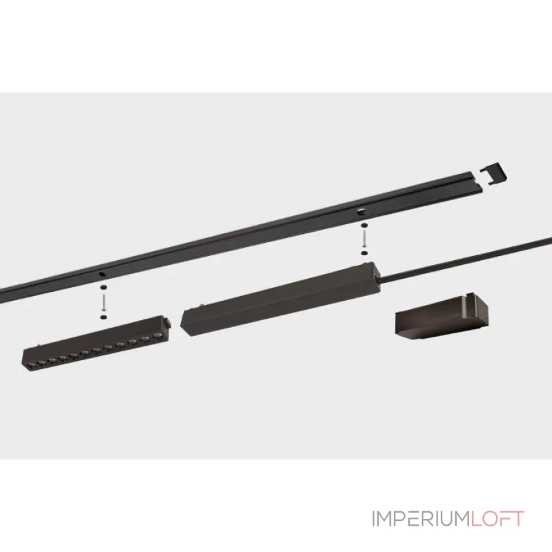 Накладной магнитный шинопровод IT09-9020 black от ImperiumLoft Накладной магнитный шинопровод IT09-9020 black от ImperiumLoft