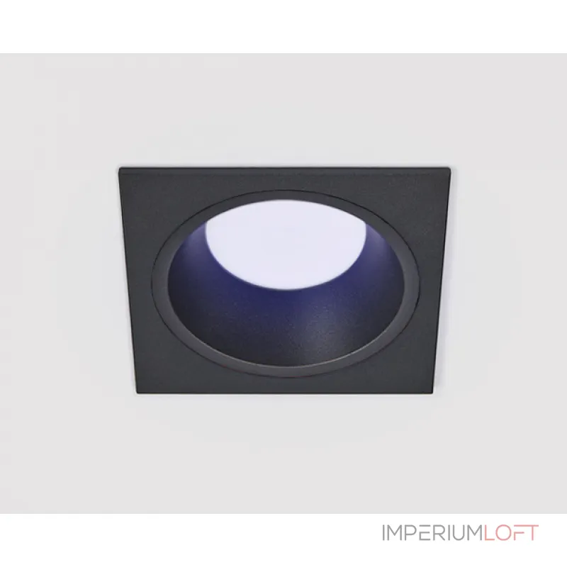 Светильник встраиваемый с рамкой IT08-8013 black 4000K + IT08-8014 black