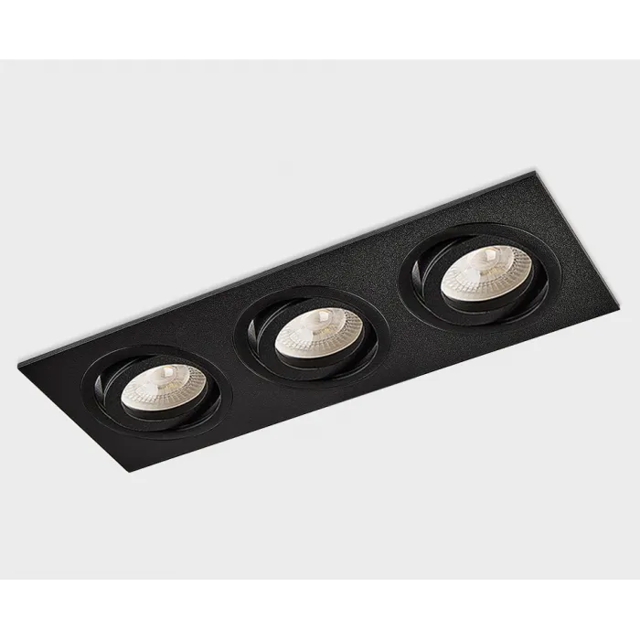 Светильник встраиваемый поворотный SAG303-4 black/black от ImperiumLoft