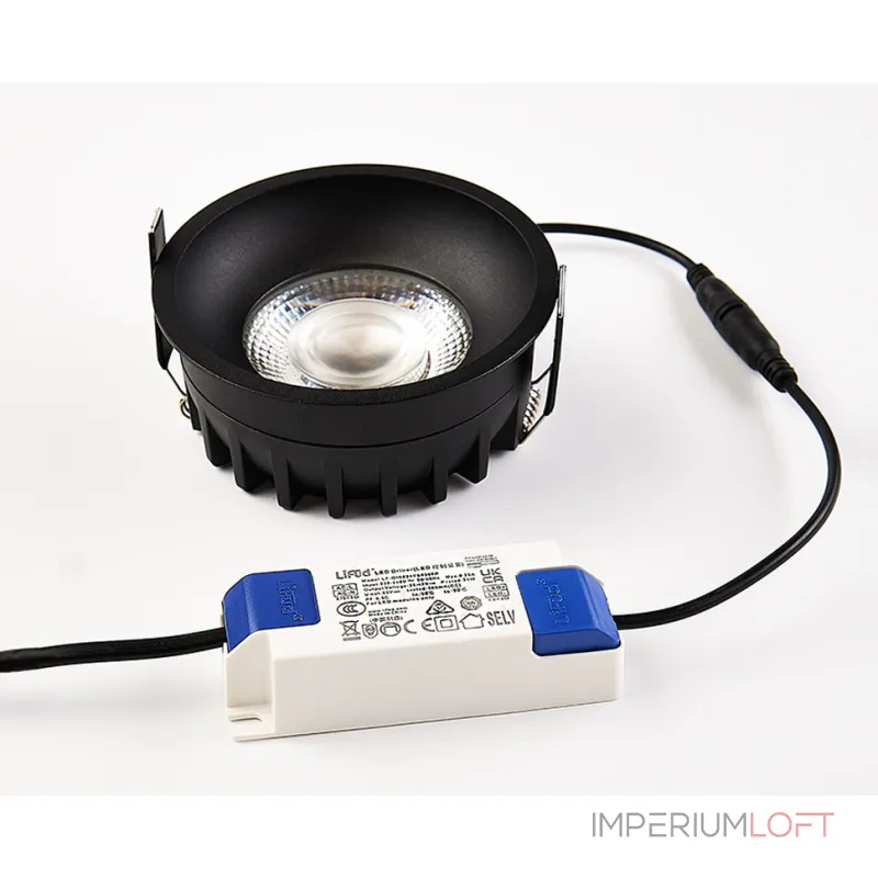Встраиваемый светильник влагозащищенный ITALLINE IT08-8042 black 3000K Встраиваемый светильник влагозащищенный ITALLINE IT08-8042 black 3000K