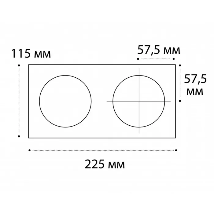 Рамка для встраиваемого светильника IT02-QRS2 black от ImperiumLoft