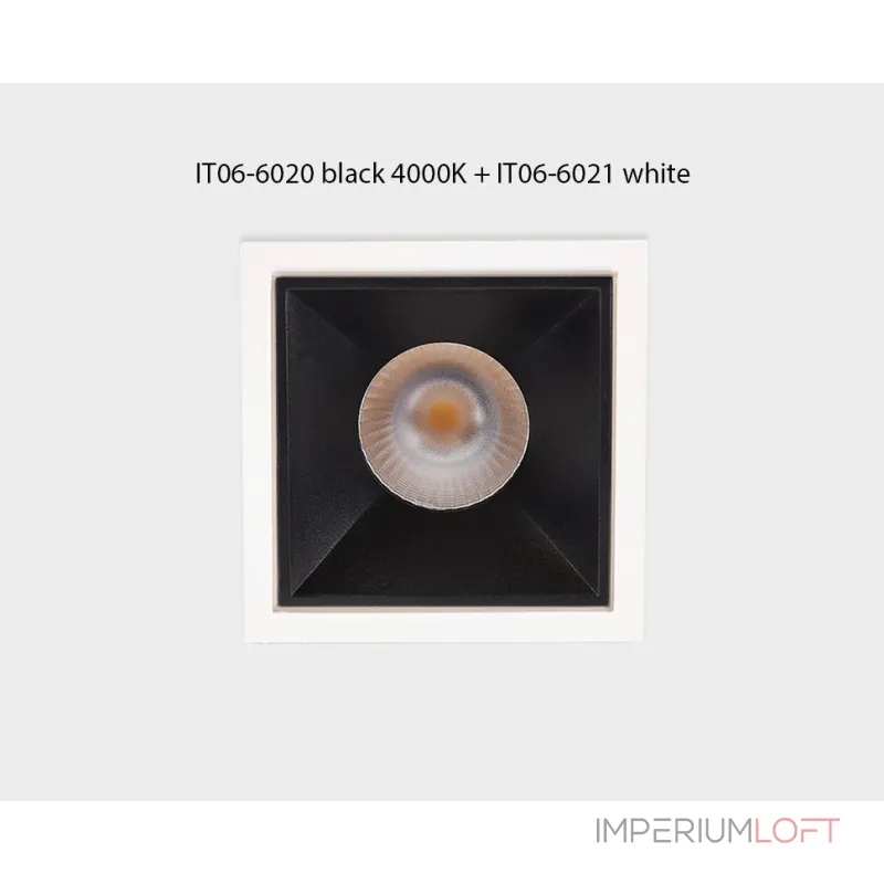 Светильник встраиваемый IT06-6020 black 4000K + IT06-6021 black Светильник встраиваемый IT06-6020 black 4000K + IT06-6021 black
