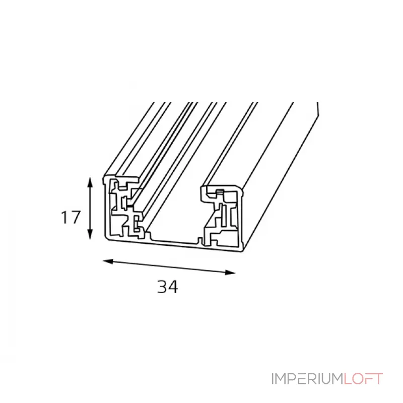 Шинопровод однофазный WSO 16 black от ImperiumLoft Шинопровод однофазный WSO 16 black от ImperiumLoft