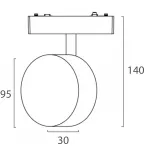 Светильник трековый IT09-9019 black 3000K