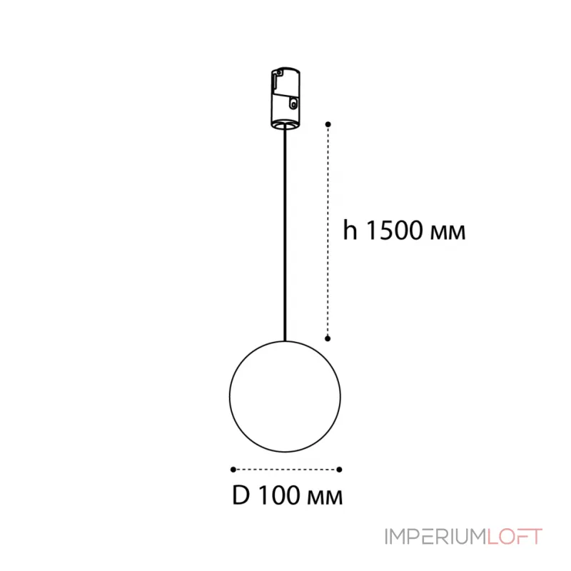 Светильник трековый подвесной IT010-4020 black 3000K