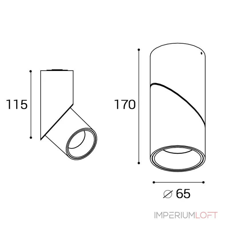 Светильник потолочный поворотный IT02-022 white 3000K