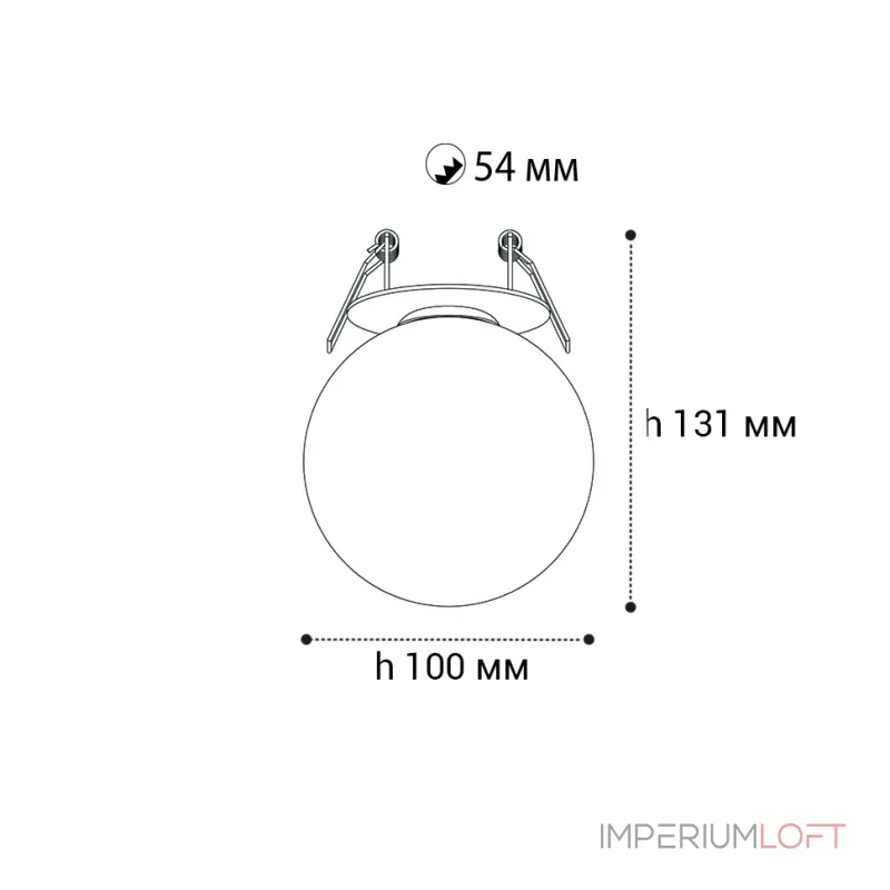 Светильник встраиваемый IT08-8026 black 3000K
