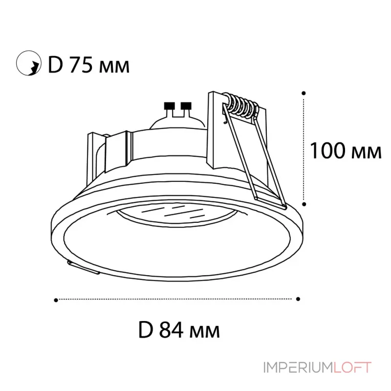 Светильник встраиваемый влагозащищенный IT07-7010 white от ImperiumLoft