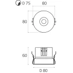 Светильник встраиваемый влагозащищенный Italline IT014-0208 gold