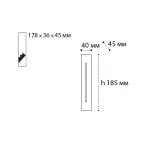 Встраиваемая подсветка ITALLINE IT06-6040 black 3000K