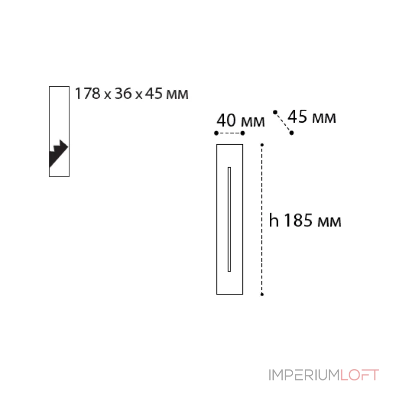 Встраиваемая подсветка ITALLINE IT06-6040 black 3000K