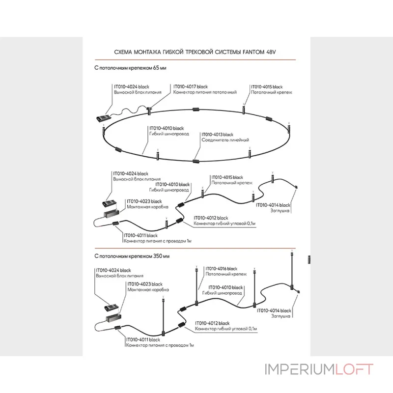 Светильник трековый IT010-4021 black 3000K