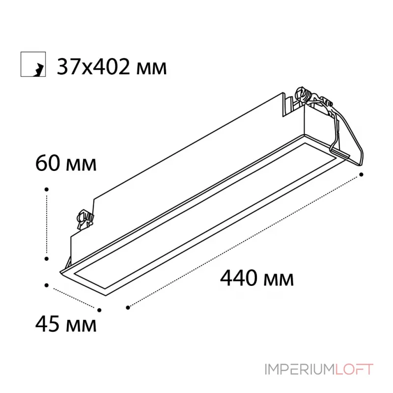 Светильник встраиваемый IT06-6015 white 3000K