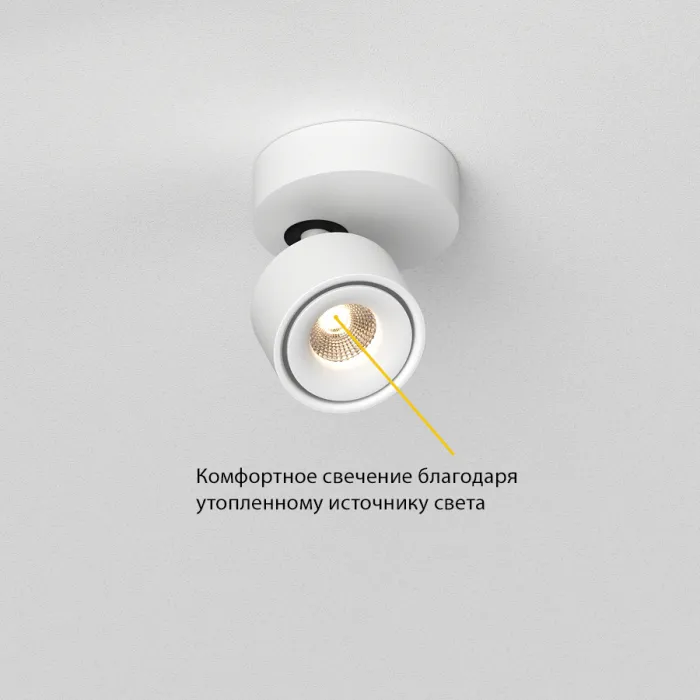 Потолочный поворотный светодиодный светильник LeDron SAGITONY SAGITONY R1 S75 White от ImperiumLoft