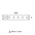 Светодиодная лента LeDron D8120 D8120-24V-8mm 3000k